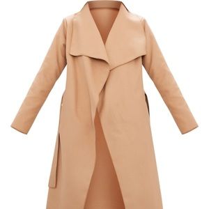 Pretty Little Thing oversized waterfall coat